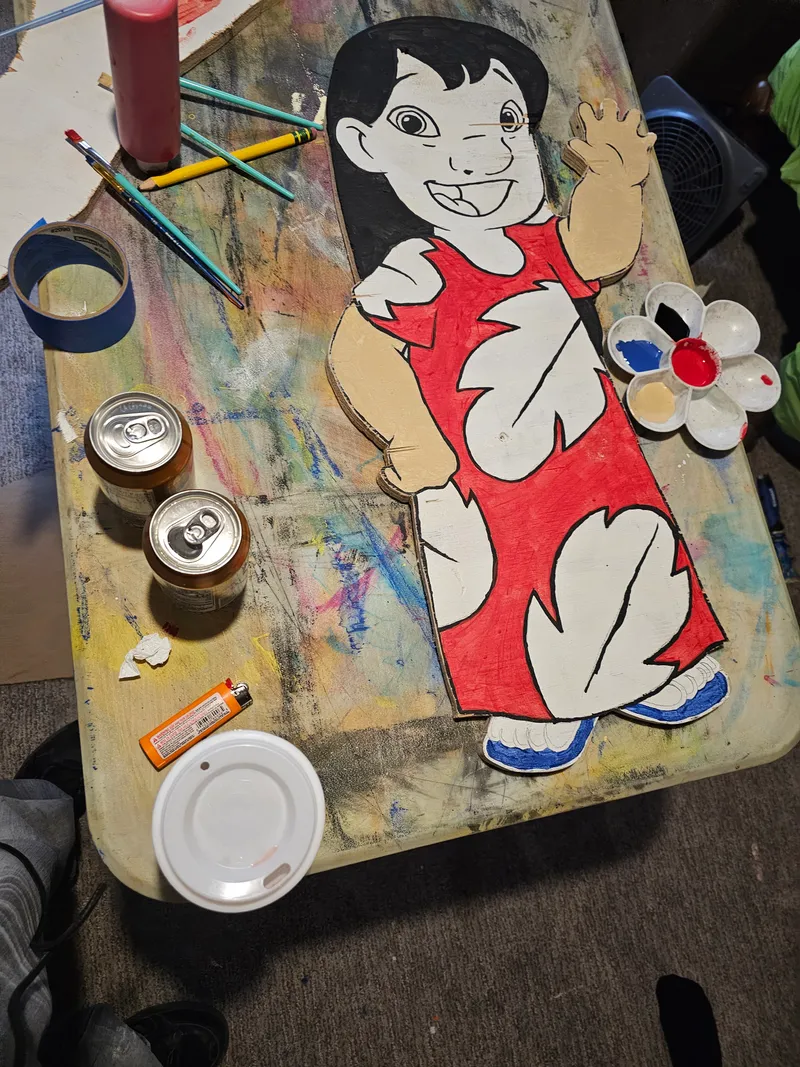 Completed Lilo wood cutout