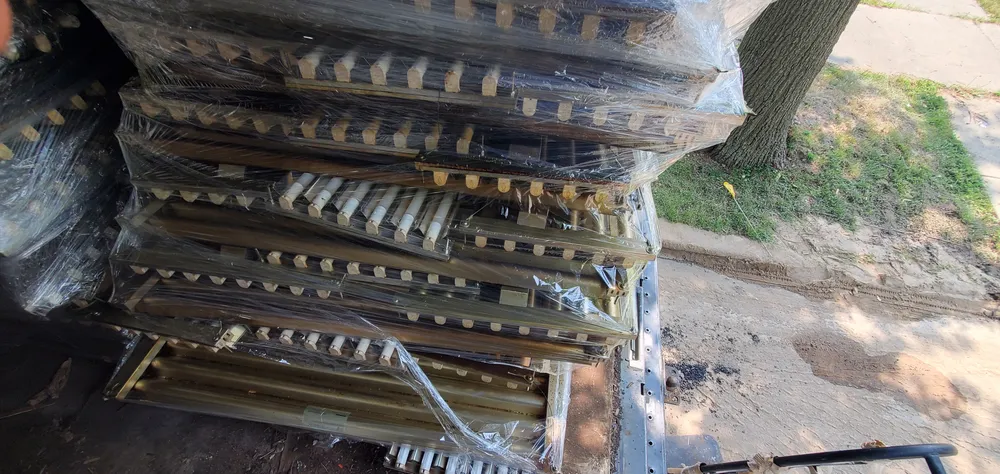 Scrap metal loaded for hauling